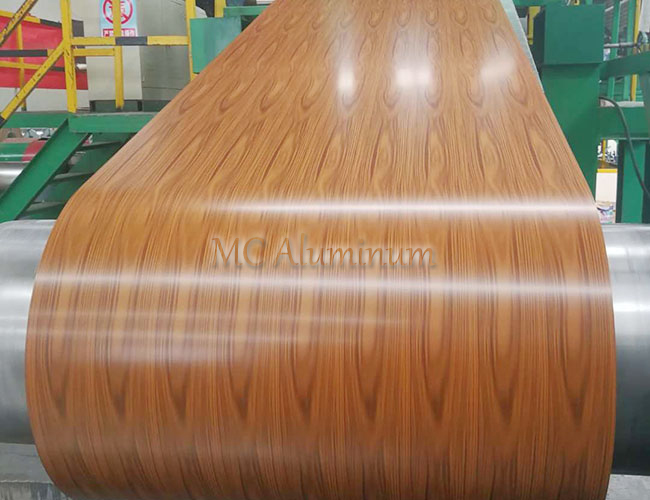 Wood grain aluminum plate
