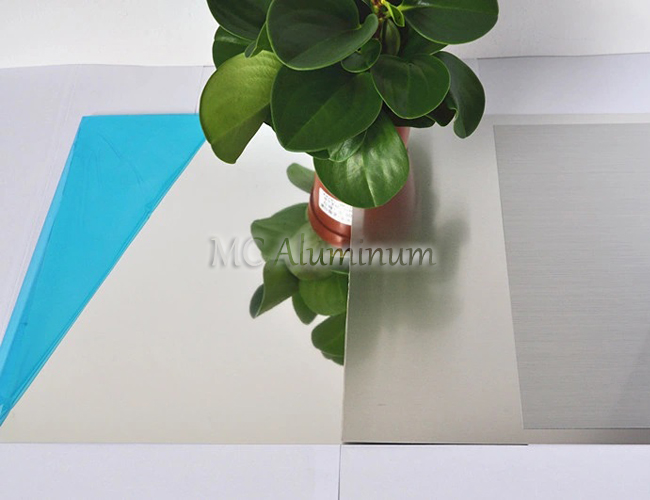 Mirror anodized aluminum plate